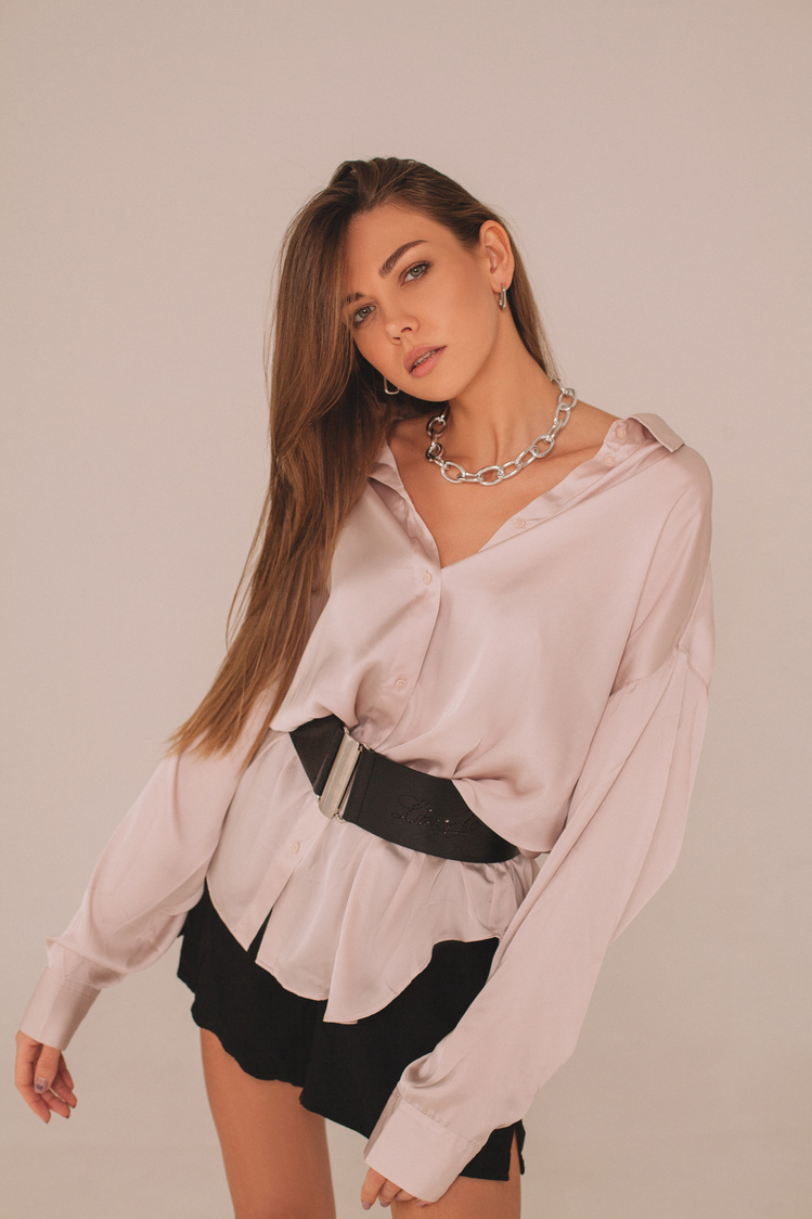 Woman in White Blouse